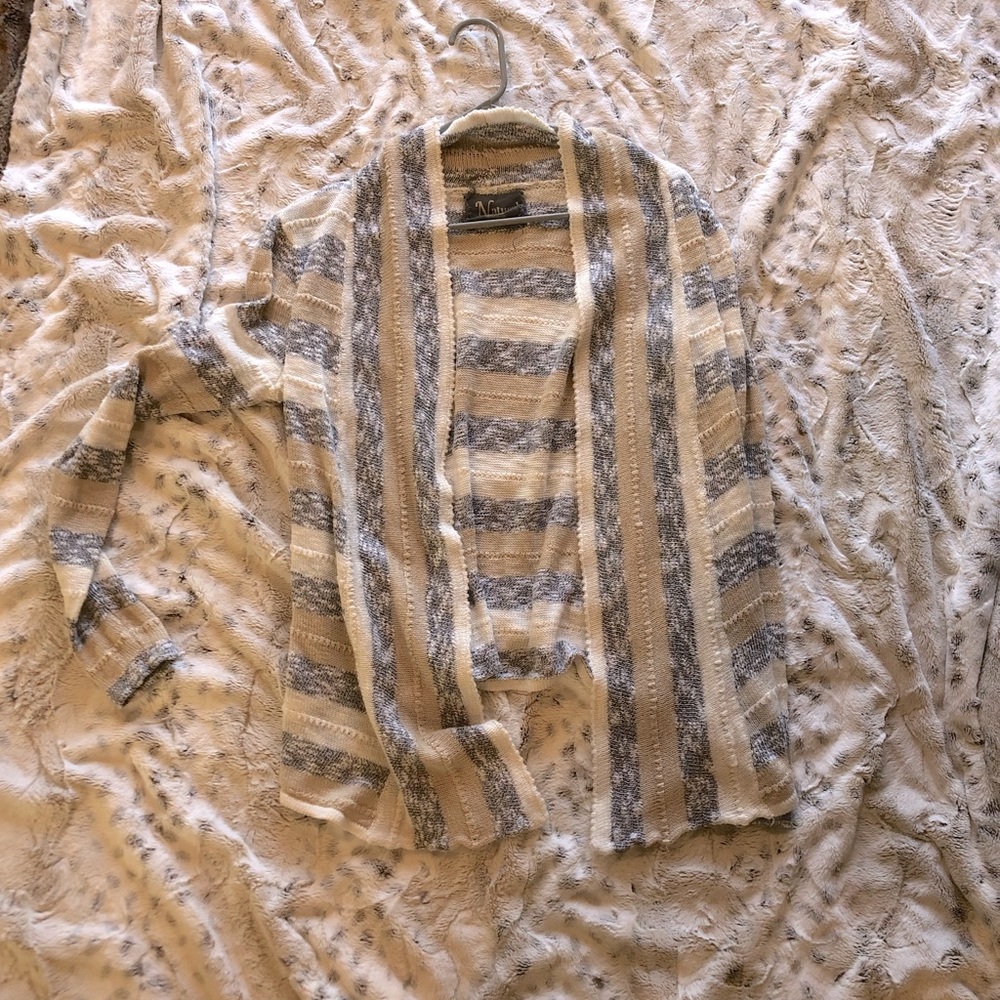 Cream striped Cardigan